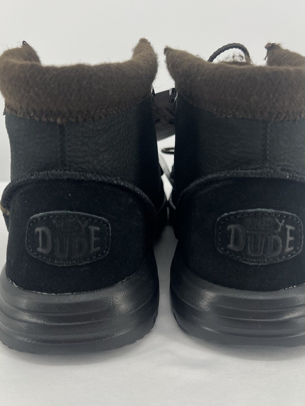 Hey Dude Men's Bradley Black Leather boots water-repellent Size US 11 - Picture 6 of 13